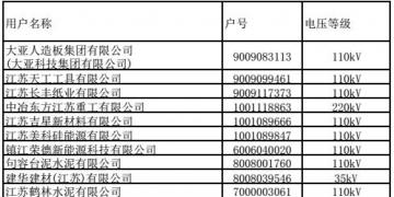 江蘇9、10月份電力集中競價(jià)交易準(zhǔn)入名單