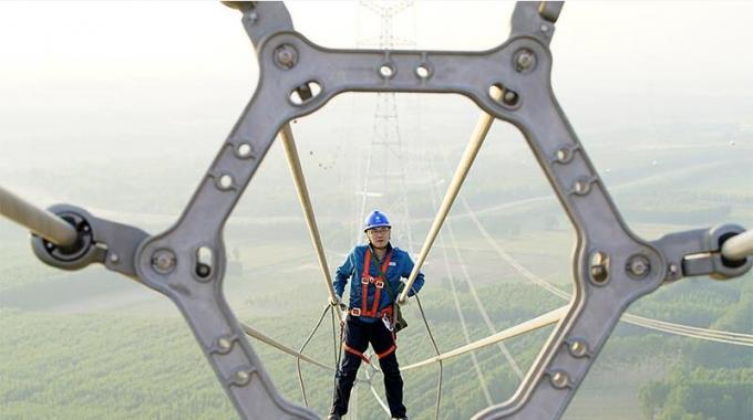 高空驗收——1000千伏榆橫—濰坊特高壓輸電線路