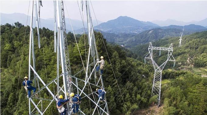 加緊建設(shè)安徽寧國(guó)至黃山吳川變電站220千伏輸電線(xiàn)路