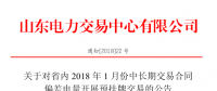 山東省內(nèi)1月份中長(zhǎng)期交易合同偏差電量開(kāi)展預(yù)掛牌交易（附發(fā)電企業(yè)名單）