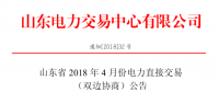 山東4月份雙邊協(xié)商、集中競價(jià)交易27日展開（附名單）