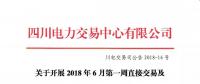  關(guān)于開展2018年6月第一周直接交易及富余電量交易需求申報(bào)的公告