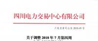 四川關(guān)于開展2018年7月第三周直接交易的公告