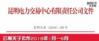 云南關(guān)于公布2018年1至6月雙邊協(xié)商交易完成情況及暫停交易資格的通知