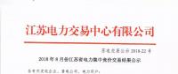 2018年8月份江蘇省電力集中競(jìng)價(jià)交易結(jié)果公示