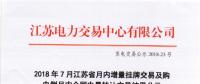 江蘇2018年7月月內(nèi)增量掛牌交易及購(gòu)電側(cè)月合同電量轉(zhuǎn)讓交易結(jié)果