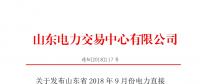 山東2018年9月份電力直接交易(雙邊協(xié)商)結(jié)果:成交電量132.38萬兆瓦時(shí)