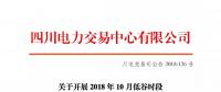 公告 | 四川關(guān)于開(kāi)展2018年10月低谷時(shí)段棄水電量交易的公告