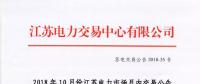 2018年10月份江蘇電力市場月內(nèi)交易公告