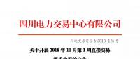 公告 | 四川關(guān)于開展2018年11月第1周直接交易需求申報(bào)的公告