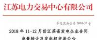 江蘇2018年11-12月發(fā)電企業(yè)合同電量轉讓及發(fā)電權交易：售方獲得的40%基數(shù)獎勵電量不隨交易轉讓