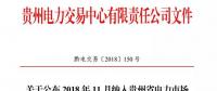 關(guān)于公布2018年11月納入貴州省電力市場售電主體目錄企業(yè)名單的通知