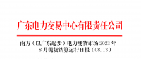 2023年8月13日南方（以廣東起步）電力現(xiàn)貨市場結算運行日報